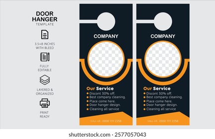 door hanger design template for your business