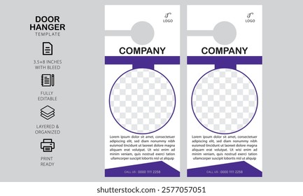 door hanger design template for your business