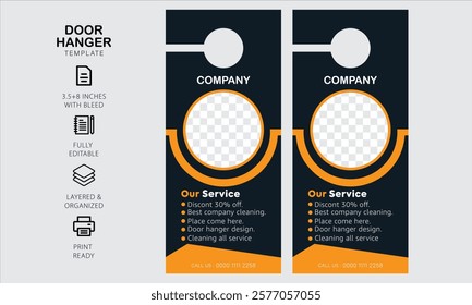 door hanger design template for your business