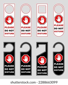 door hanger do not disturb handle knob tags hotel room signage labels hand signs card prohibition