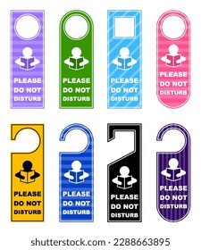 door hanger do not disturb handle knob tags hotel room sign labels card prohibition