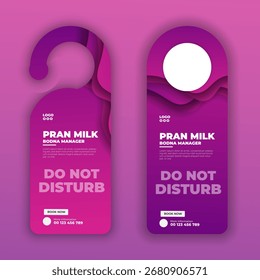 Door hanger do not disturb design