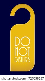 door hanger, do not disturb card