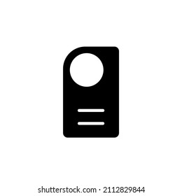Door Hanger, Hotel Solid Icon Vector Illustration Logo Template. Suitable For Many Purposes.