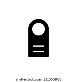 Door Hanger, Hotel Solid Icon Simple Design Concept Suitable For Any Purposes