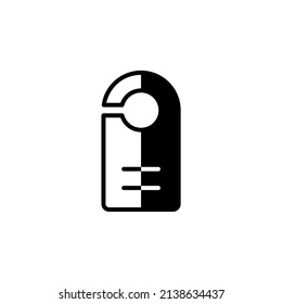 Percha de puerta, Plantilla de logotipo de Ilustración del Vector de Línea Sólida del Hotel. Idóneo Para Muchos Fines.