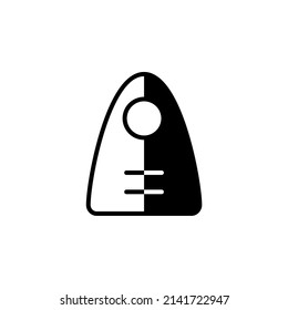 Percha de puerta, Plantilla de logotipo de Ilustración del Vector de Línea Sólida del Hotel. Idóneo Para Muchos Fines.