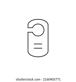 Door Hanger, Hotel Thin Line Icon Vector Illustration Logo Template. Suitable For Many Purposes.