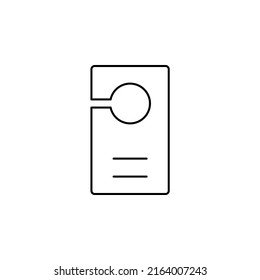 Door Hanger, Hotel Thin Line Icon Vector Illustration Logo Template. Suitable For Many Purposes.