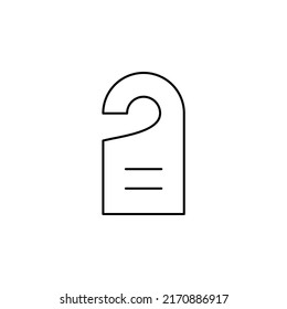 Door Hanger, Hotel Thin Line Icon Vector Illustration Logo Template. Suitable For Many Purposes.