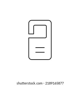 Door Hanger, Hotel Thin Line Icon Vector Illustration Logo Template. Suitable For Many Purposes.