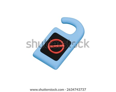  door hanger icon 3d illustration render