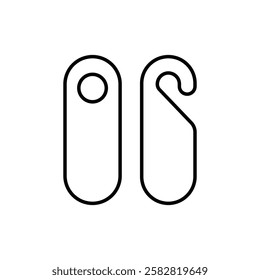 Door Hanger icon Flat isolated outline sign
