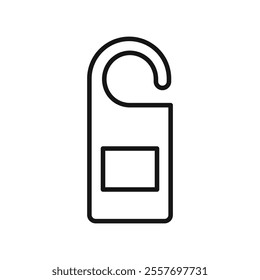 Door hanger icon Isolated flat vector in outline