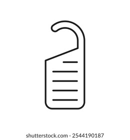 Symbol für Türaufhänger. isoliertes Vektorsymbol.