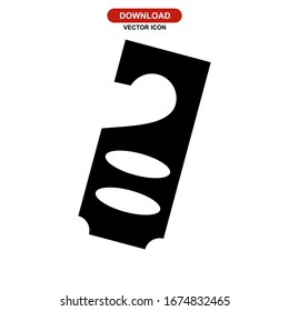 door hanger icon or logo isolated sign symbol vector illustration - high quality black style vector icons
