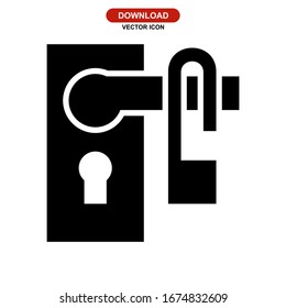 door hanger icon or logo isolated sign symbol vector illustration - high quality black style vector icons
