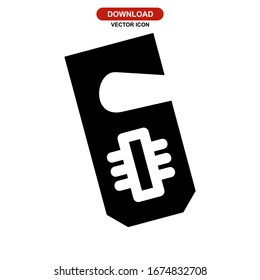 door hanger icon or logo isolated sign symbol vector illustration - high quality black style vector icons
