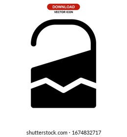door hanger icon or logo isolated sign symbol vector illustration - high quality black style vector icons
