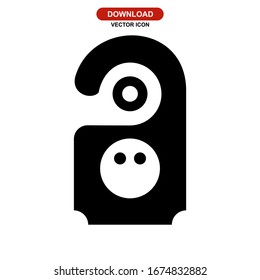 door hanger icon or logo isolated sign symbol vector illustration - high quality black style vector icons

