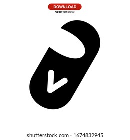 door hanger icon or logo isolated sign symbol vector illustration - high quality black style vector icons
