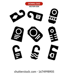 door hanger icon or logo isolated sign symbol vector illustration - Collection of high quality black style vector icons
