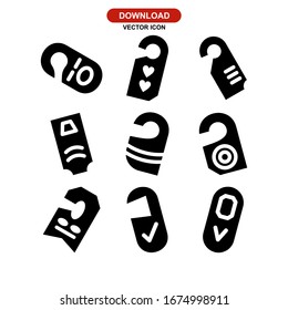 door hanger icon or logo isolated sign symbol vector illustration - Collection of high quality black style vector icons
