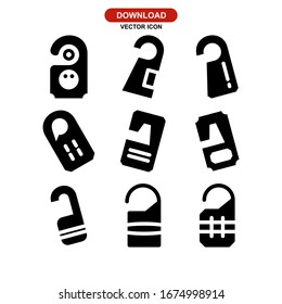 door hanger icon or logo isolated sign symbol vector illustration - Collection of high quality black style vector icons
