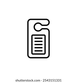 Door hanger icon set. outlined and solid filled versions.