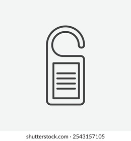Door hanger icon set. vector illustration.
