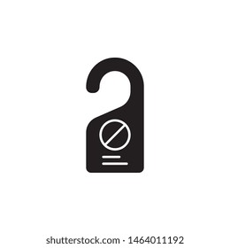 door hanger icon. Simple glyph, flat vector of Hotel Service icons for UI and UX, website or mobile application