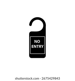 Door hanger icon simple vector isolated symbol vector flat black simple illustration for web and app..eps
