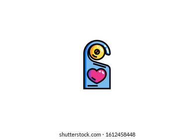 Door hanger icon in trendy flat style isolated on white background vector illustration