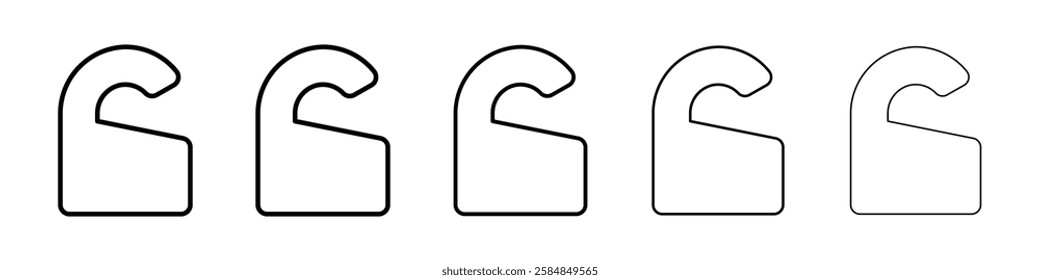 Door hanger icon Vector logo sign