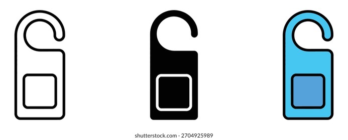 Ícone de cabide de porta vetor. privacidade e símbolo silencioso. ilustração vetorial.