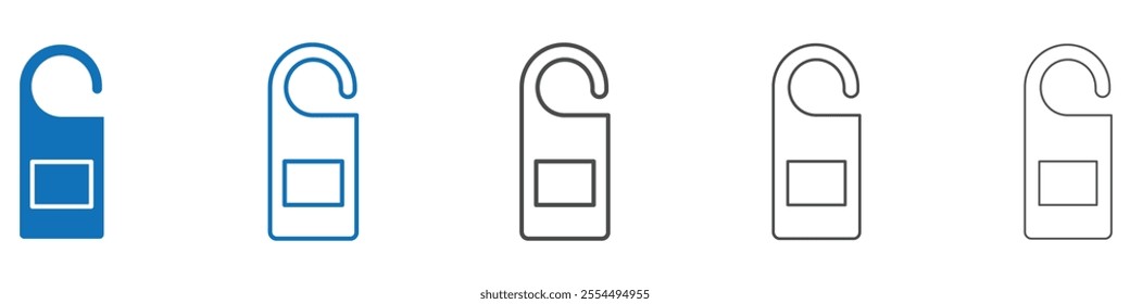 Door hanger icon vector set collection for web