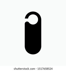 Door Hanger Icon - Vector, Sign and Symbol in Glyph Style for Design, Presentation, Website or Apps Elements.