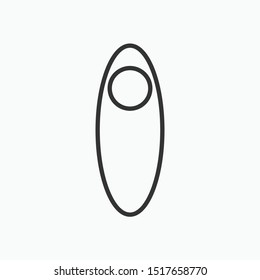 Door Hanger Icon - Vector, Sign and Symbol in LIne Art Style for Design, Presentation, Website or Apps Elements.