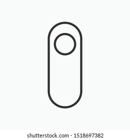 Door Hanger Icon - Vector, Sign and Symbol Presented in Line Art Style for Design, Presentation, Website or Apps Elements.