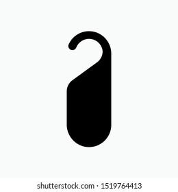 Door Hanger Icon - Vector, Sign and Symbol Presented in Glyph Style for Design, Presentation, Website or Apps Elements.