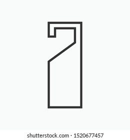 Door Hanger Icon - Vector, Sign and Symbol Presented in Line Art Style for Design, Presentation, Website or Apps Elements.