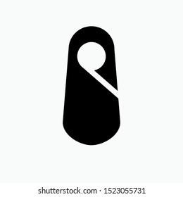 Door Hanger Icon - Vector, Sign and Symbol Presented in Glyph Style for Design, Presentation, Website or Apps Elements.