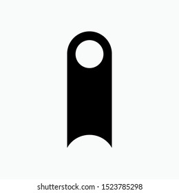 Door Hanger Icon - Vector, Sign and Symbol Presented in Glyph Style for Design, Presentation, Website or Apps Elements.