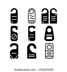 door hanger icons or logos isolated sign symbol vector illustrations - Collection of high quality black style vector icons