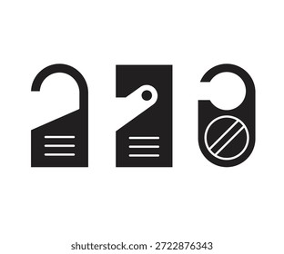 ícones de cabide de porta definir ilustração de vetor