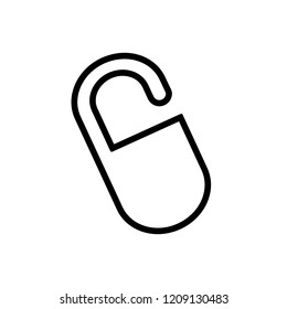 Door hanger icon,vector illustration. Flat design style. vector door hanger icon illustration isolated on White background, door hanger icon Eps10. door hanger icons graphic design vector symbols.