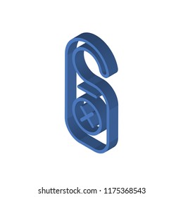 Door hanger isometric left top view 3D icon