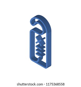 Door hanger isometric left top view 3D icon