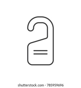 Door hanger line icon. 