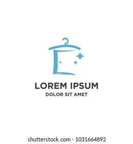 door and a hanger logo icon vector